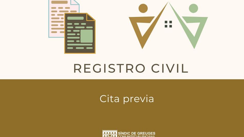 El Síndic pide mejoras urgentes en el sistema de cita previa del Registro Civil de Alicante