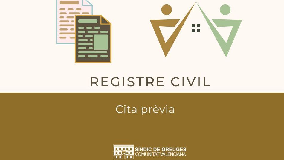 El Síndic demana millores urgents en el sistema de cita prèvia del Registre Civil d’Alacant