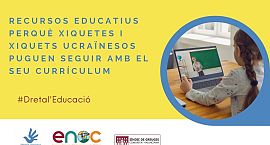 Guia de recursos en línia perquè xiquetes i xiquets ucraïnesos puguen seguir amb el seu currículum educatiu