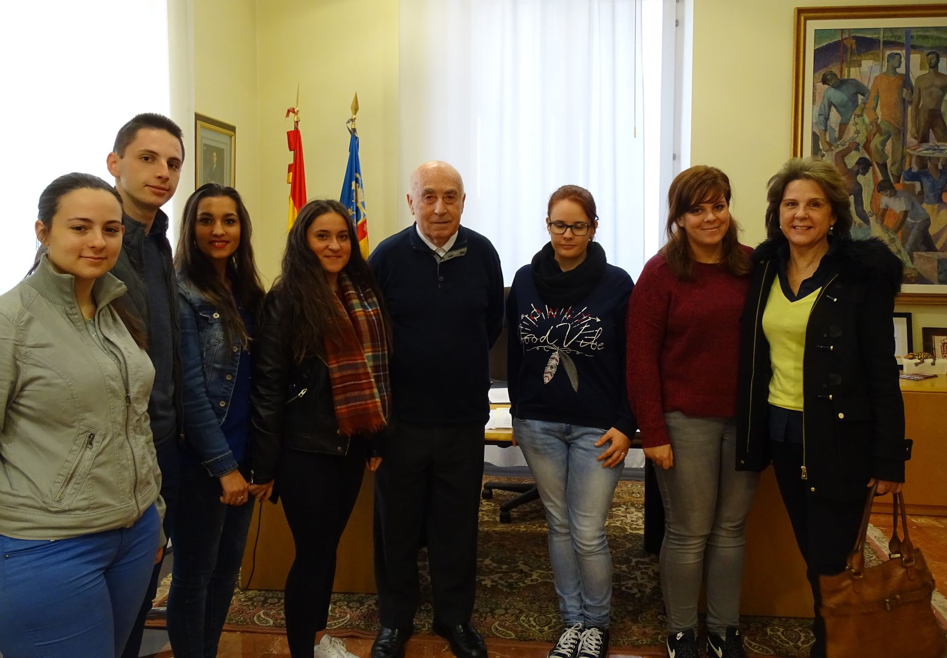 Recibimos la visita de un grupo de estudiantes del CFGM en Gestión Administrativa del IES Leonardo Da Vinci