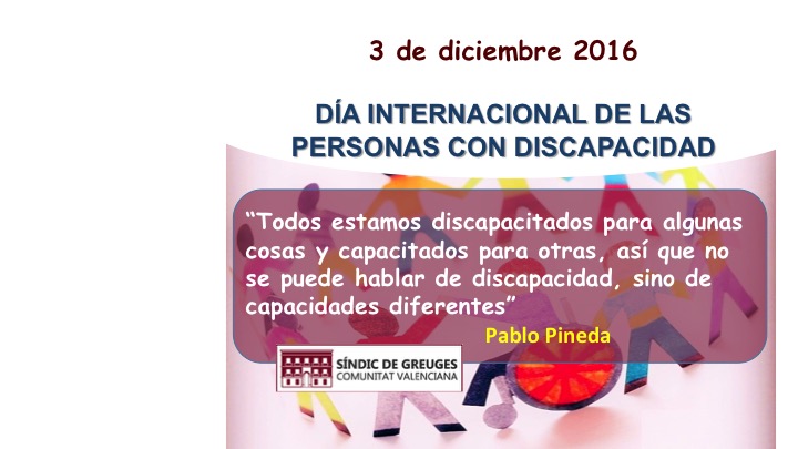 Dia Internacional de les Persones amb Discapacitat