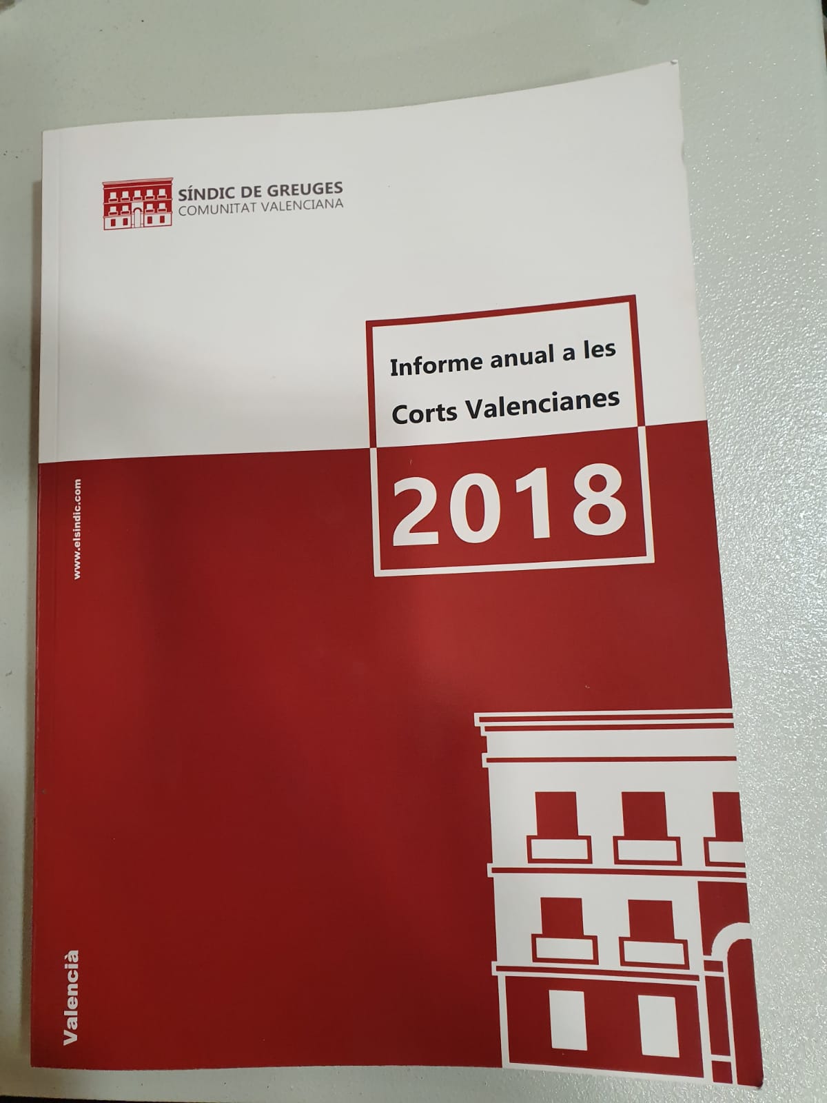 El Síndic de Greuges ha lliurat l’Informe anual de 2018 a les Corts