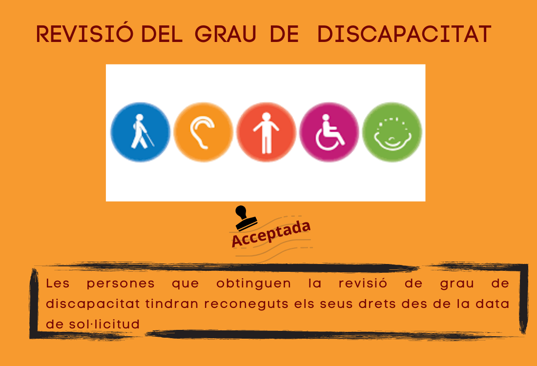 Igualtat accepta la petició del Síndic de reconéixer la revisió del grau de discapacitat des de la data de presentació de la sol·licitud