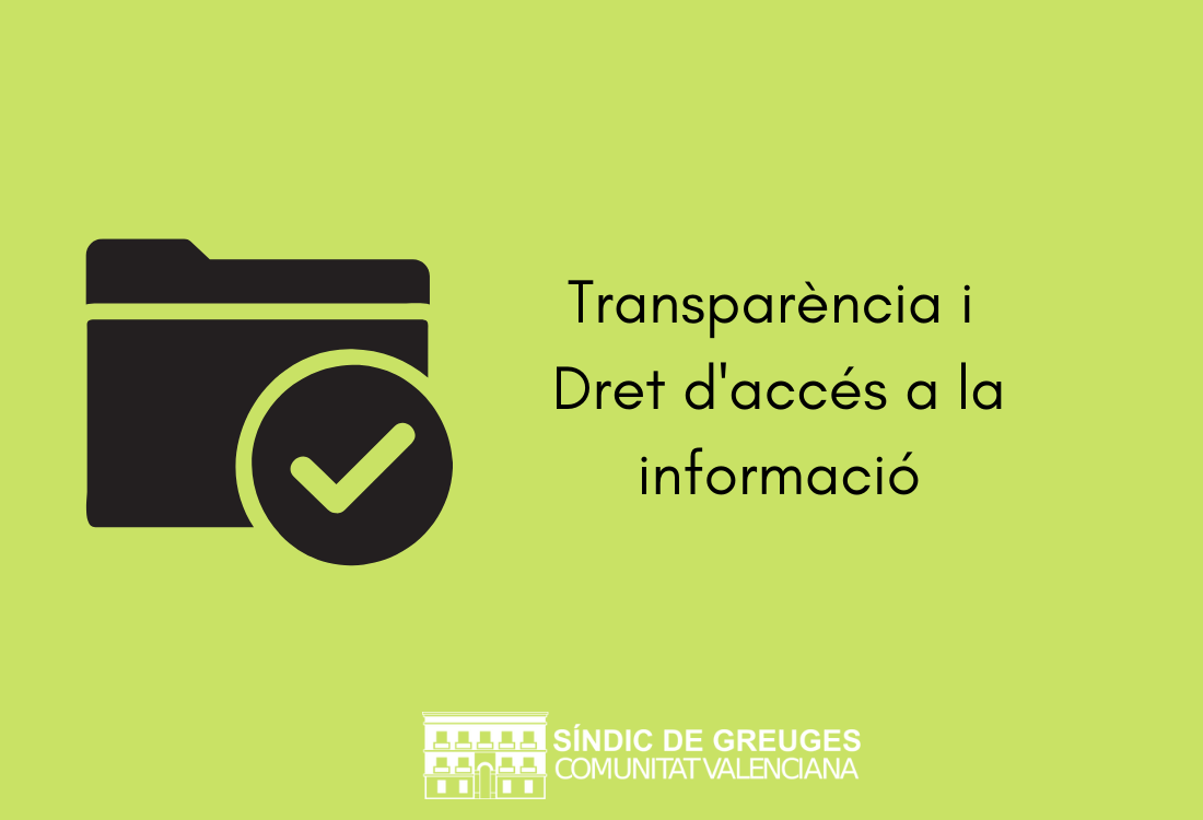 El Síndic defensa que la transparència de les administracions públiques enforteix la democràcia i la confiança de la ciutadania en les seues institucions