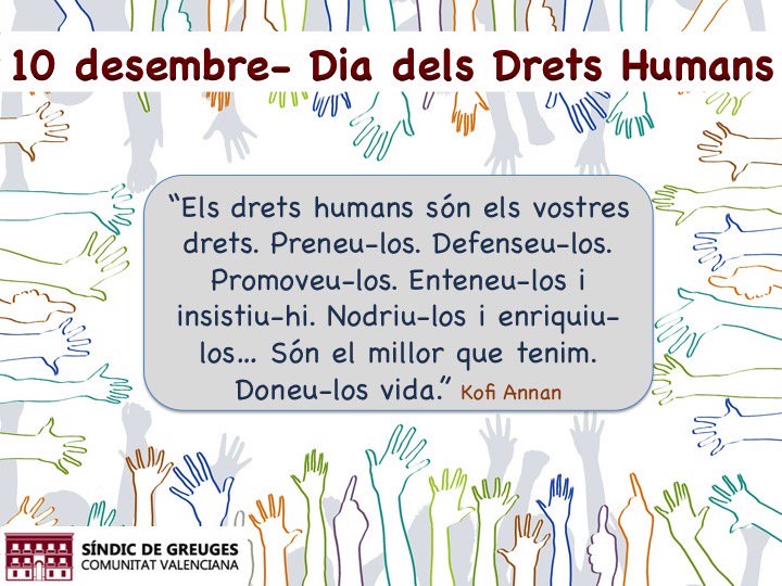 10 de desembre. Dia Internacional dels Drets Humans