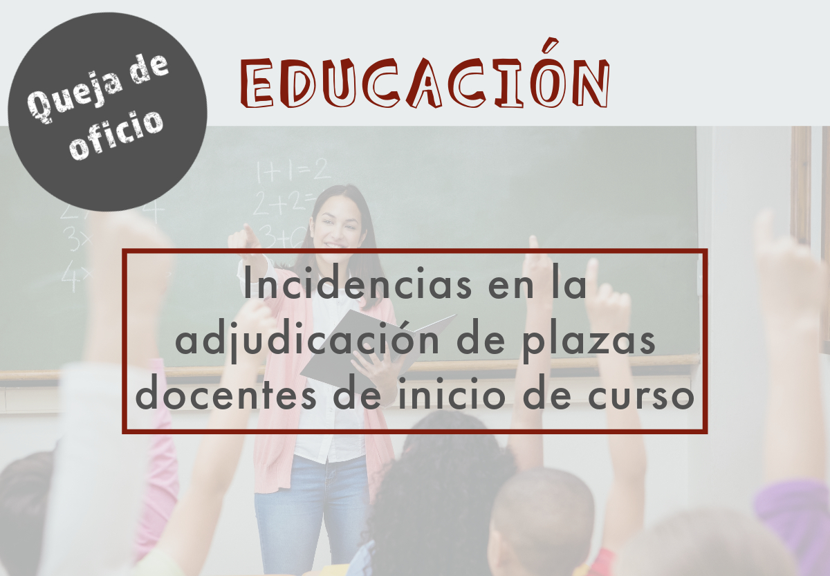 El Síndic abre una queja de oficio sobre las incidencias al adjudicar las plazas de docentes en centros públicos al inicio del curso