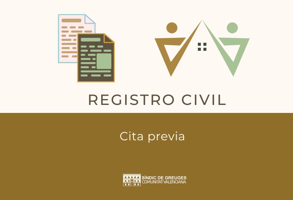 El Síndic pide mejoras urgentes en el sistema de cita previa del Registro Civil de Alicante