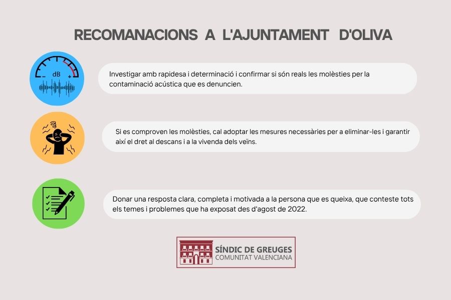 El Síndic reclama amb urgència a l’Ajuntament d’Oliva que actue amb fermesa davant del soroll dels locals d’oci en la platja